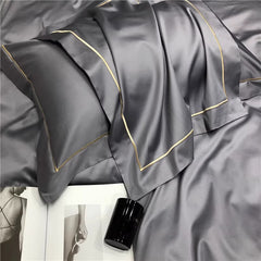 LB 140S Luxury Solid Color Pima Cotton Sateen Bedding Set | Yedwo