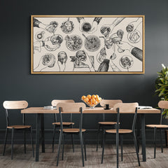 Large Framed Dining Table Cheers Wall Art | Yedwo Design