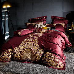Lezkira Vibrant Luxury Egyptian Cotton Embroidery Bedding Set | Yedwo