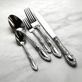 Louvre Baroque Embossed Stainless Steel Cutlery Set | Yedwo