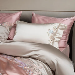 Luxury Palace-Inspired 140S Embroidered Bedding Set | Yedwo