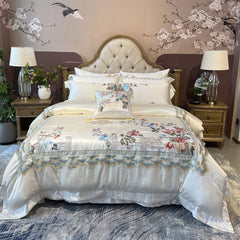 Luxury Embroidery Egyptian Cotton White Bedding Set | Yedwo Home