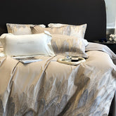 Luxury Long-Staple Cotton Feather Embroidery Bedding Set | Yedwo