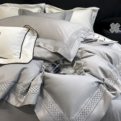 Luxury 100S Long-Staple Cotton Embroidered Bedding Set | Yedwo Design