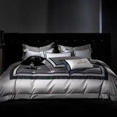 Luxury 1600TC Cotton Frame Patchwork Silver Grey Duvet Cover Set | Yedwo Home