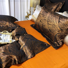 Luxury Black Satin Royal Palace Bedding Set | Dreamscape