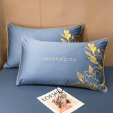 Luxury Egyptian Cotton Flower Embroidered Bedding Set | Yedwo Home