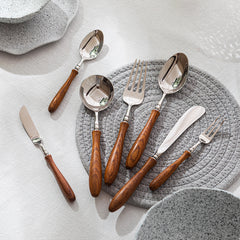 Luxury Huanghua Pear Wood Flatware Set | Yedwo Design