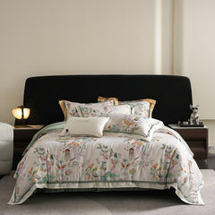 Luxury Iridescent Floral Long-Staple Cotton Bedding Set | Yedwo