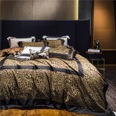 Luxury Egyptian Cotton Leopard Print Bedding Set | Yedwo