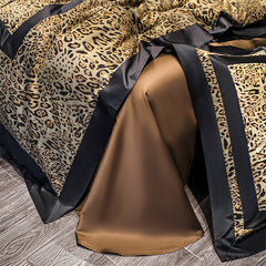 Luxury Egyptian Cotton Leopard Print Bedding Set | Yedwo