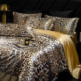 Luxury Natural Eucalyptus Fiber Lyocell Leopard Bedding Set | Yedwo