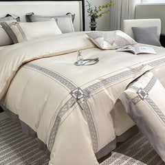 Luxury Nordic Long Staple Cotton Embroidered Bedding Set | Yedwo