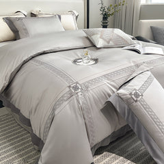 Luxury Nordic Long Staple Cotton Embroidered Bedding Set | Yedwo