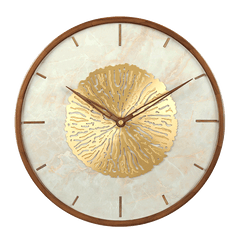 Luxury Nordic Wall Clock in Marble, Brass & Walnut | Yedwo Design