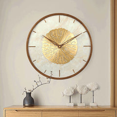 Luxury Nordic Wall Clock in Marble, Brass & Walnut | Yedwo Design