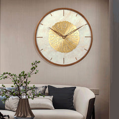 Luxury Nordic Wall Clock in Marble, Brass & Walnut | Yedwo Design