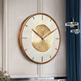 Luxury Nordic Wall Clock in Marble, Brass & Walnut | Yedwo Design