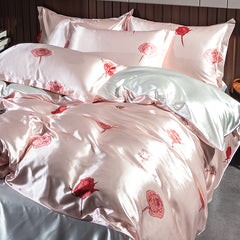 Luxury Rose Soft Silky Tencel Duvet Cover Set | Yedwo Home