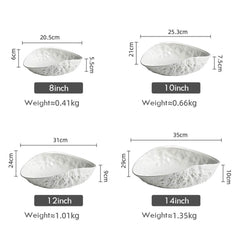 Luxury Shell-Shaped Rock-Pattern Ceramic Plate | Yedwo Design