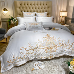 Luxury Silky Embroidered Egyptian Cotton Bedding Set | Yedwo Home