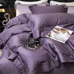 Luxury Soft Egyptian Cotton Jacquard Duvet Cover Set | Yedwo Home