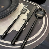 Luxury Titanium-Plated Black Flatware Set | Yedwo Design