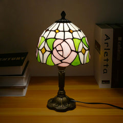 Luxury Vintage Floral Stained Glass Table Lamp | Yedwo Design