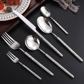 Marcellus Diamond-Hammered Cutlery Set | Yedwo Design
