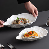 Marina Oyster-Shaped Ceramic Plate | Yedwo Design