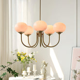 Marshmallow Luxury Gold Glass Chandelier | Yedwo
