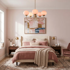 Marshmallow Luxury Gold Glass Chandelier | Yedwo