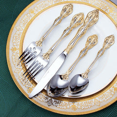 Michelangelo Vintage Gold-Plated Stainless Steel Cutlery Set | Yedwo