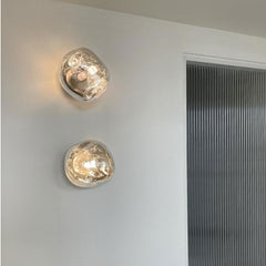 Mid-Century Bauhaus Glass Lava Droplet Wall Lamp | Yedwo