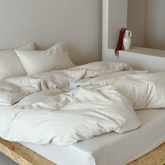 Minimalist 100% Cotton 3D Sculpted Tree-Pattern Duvet Cover Set | Yedwo
