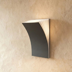 Minimalist Book Sculptural Aluminum Wall Sconce | Yedwo