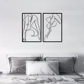 Minimalist Female Body Naked Wall Art (Set of 2) | Yedwo Design