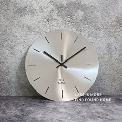 Minimalist Round Metal Wall Clock | Yedwo Design