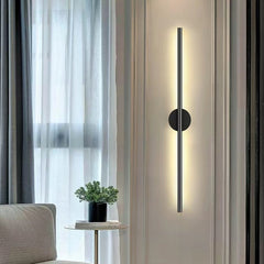 Modern Black LED Linear Wall Light | Yedwo