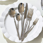 Modern Hammered Flatware Cutlery Set | Yedwo Design
