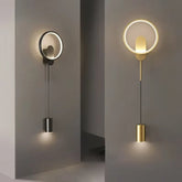 Modern Luxury Black Gold LED Wall Lamp | Yedwo Design