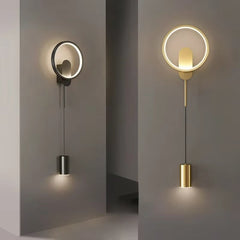 Modern Luxury Black Gold LED Wall Lamp | Yedwo Design