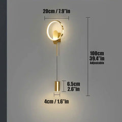 Modern Luxury Black Gold LED Wall Lamp | Yedwo Design