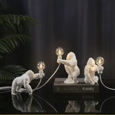Modern Mini Resin Gorilla Table Lamp | Yedwo Design