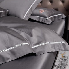 Modern Nordic 100S Long-Staple Cotton Embroidered Sateen Bedding Set | Yedwo Home