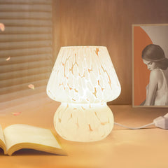 Murano Mushroom Glass Table Bedside Lamp | Yedwo Design