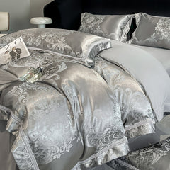 Muse Goddess 160T Cotton Jacquard Satin Duvet Cover Set | Yedwo