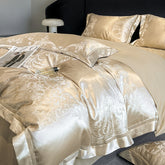 Muse Goddess 160T Cotton Jacquard Satin Duvet Cover Set | Yedwo