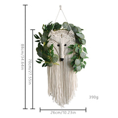 Nordic Handmade Fox Macrame Wall Hanging | Yedwo