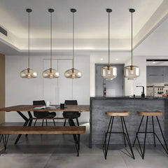 Nordic Industrial Luxury Glass Led Pendant | Yedwo Design
